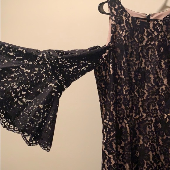 Eliza J “cold shoulder” lace dress w bell sleeves - Picture 2 of 5